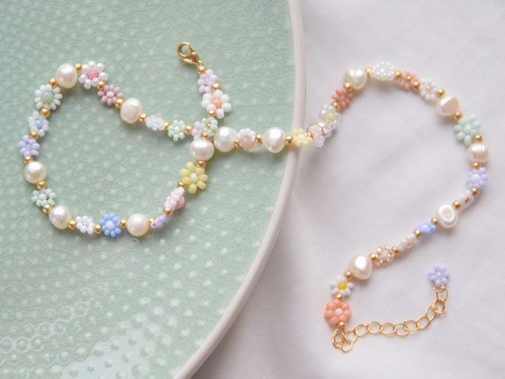 Freshwater Pearl Necklace Choker Bead and Pearl Necklace - Etsy .