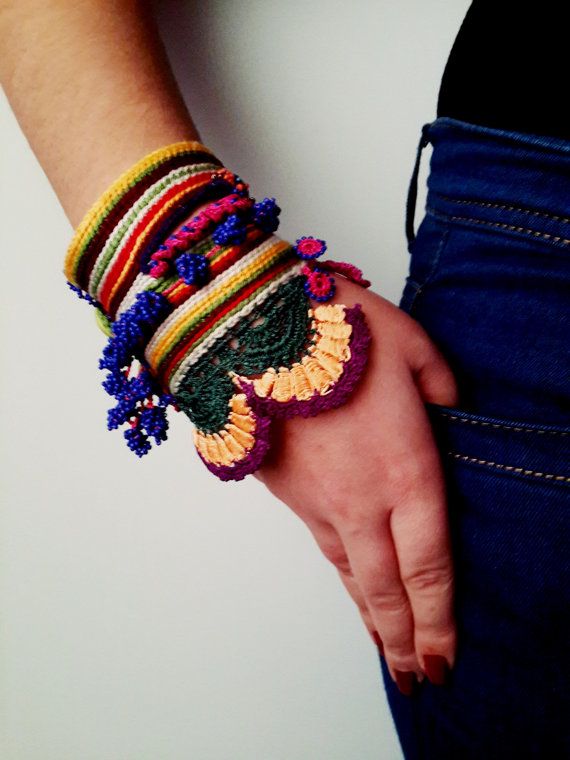 Different Styles of Beaded Bracelets - Turkish Lace - Colorful .