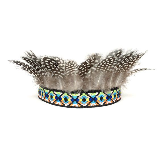 Feather Crown, Festival Clothing, Hippie Headband, Coachella .