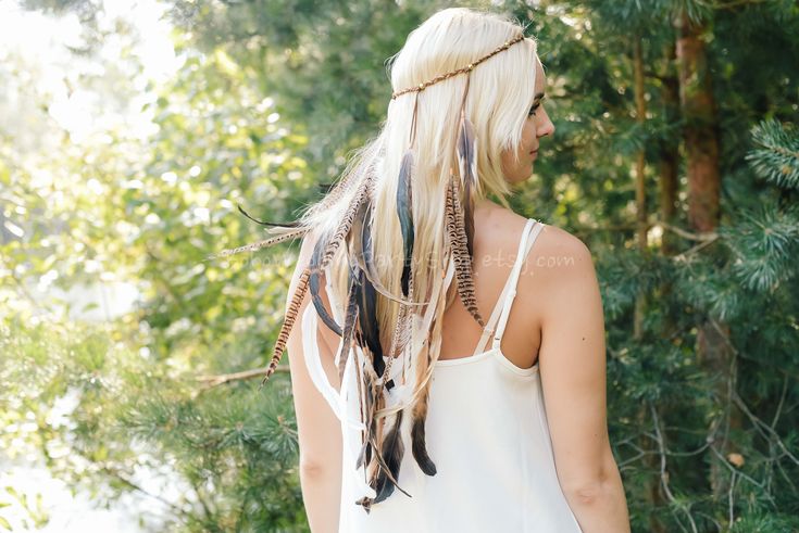 Boho Feather Headpiece Feather Boho Headpiece Boho Veil - Etsy .