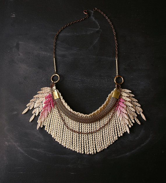 ombre fringe necklace the no 021 lace necklace by weareVANDAL .