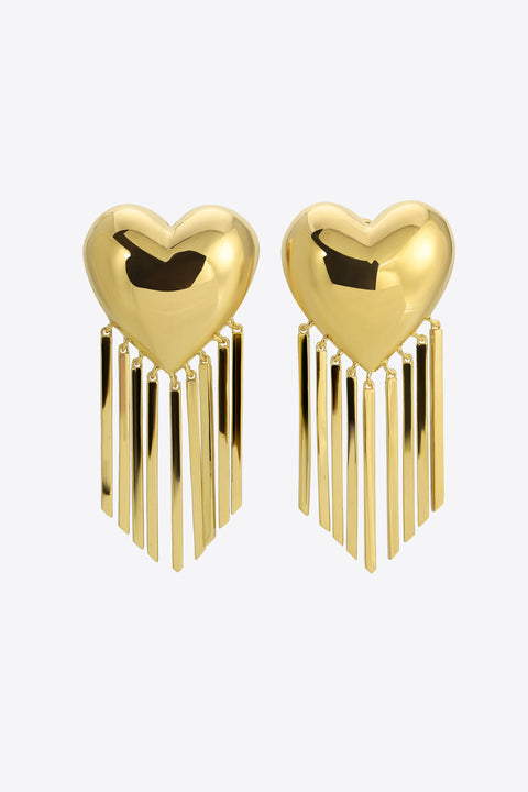 Bubble Heart Fringe Earrings – Lili Clas