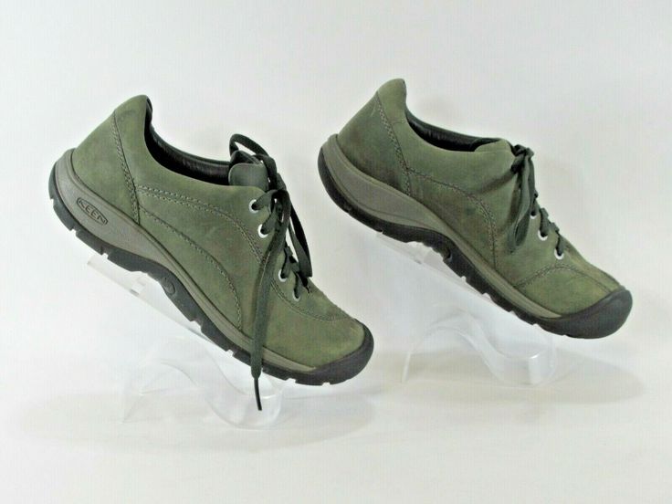 KEEN Women's Suede Green Outdoor Hiking Casual Lace Up Sneakers .