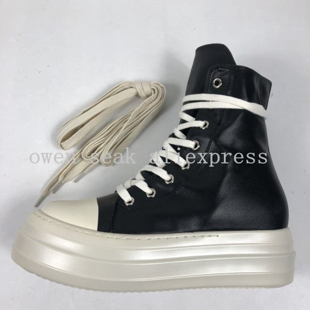 Owen Seak Women Canvas Shoes Luxury Trainers Platform Boots Lace .