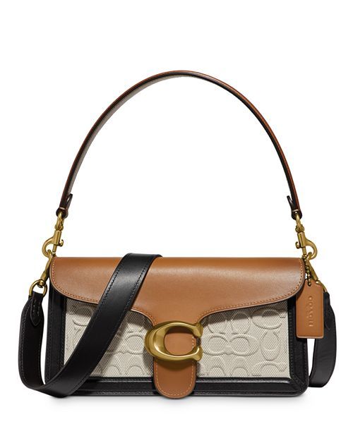 COACH Tabby 26 Signature Canvas Color-Block Tabby Small Shoulder .