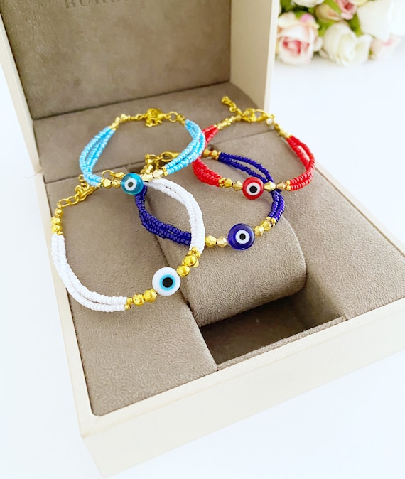 Evil Eye Bracelet Seed Beads Bracelet Miyuki Beads Bracelet - Et