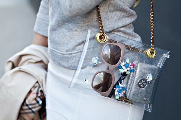 DIY: Chain Strap Swarovski Embellished PVC Clutch - The Stripe .