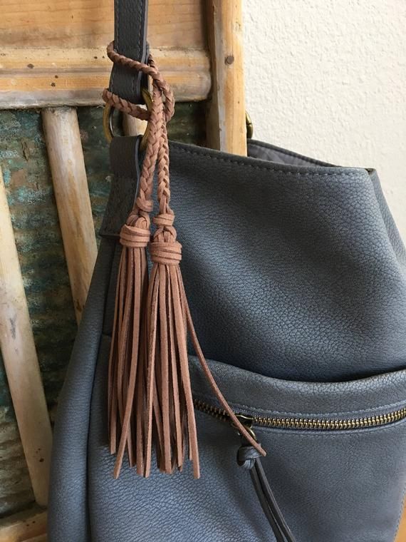 Bag Charm With Double Tassel for Purses & Totes Faux Suede - Etsy .