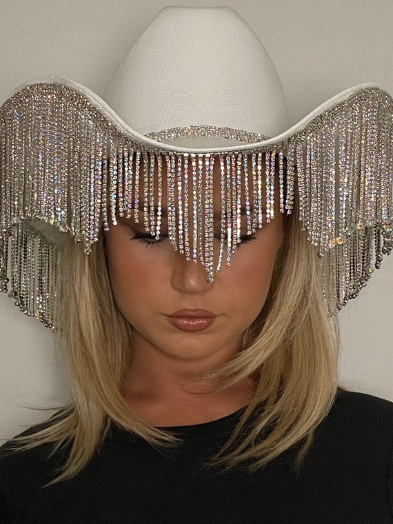 Rhinestone Fringe Cowboy Hat lucky Losangelescowgirl - Et