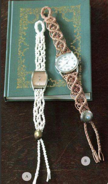 DIY Crochet Watch Bands | Jewelry tutorials, Macrame patterns .