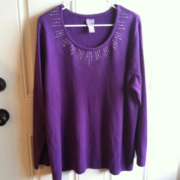 ❌BUNDLED❌ Laura Scott, purple sweater, 2X | Purple sweater .