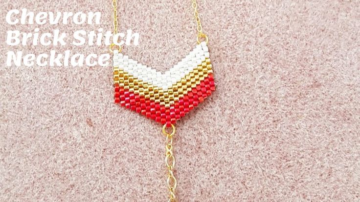 Beaded Chevron Brick Stitch Necklace - DIY Tutorial - YouTube .