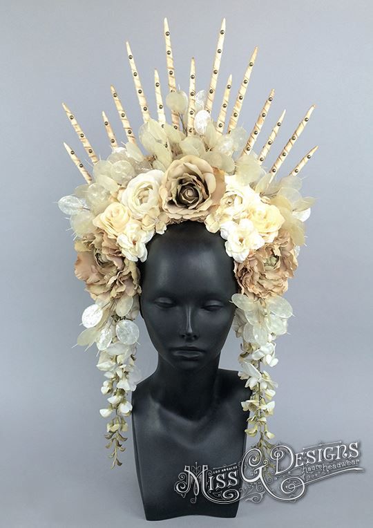 White Flower Headdress by Miss G Designs etsy.com/shop .