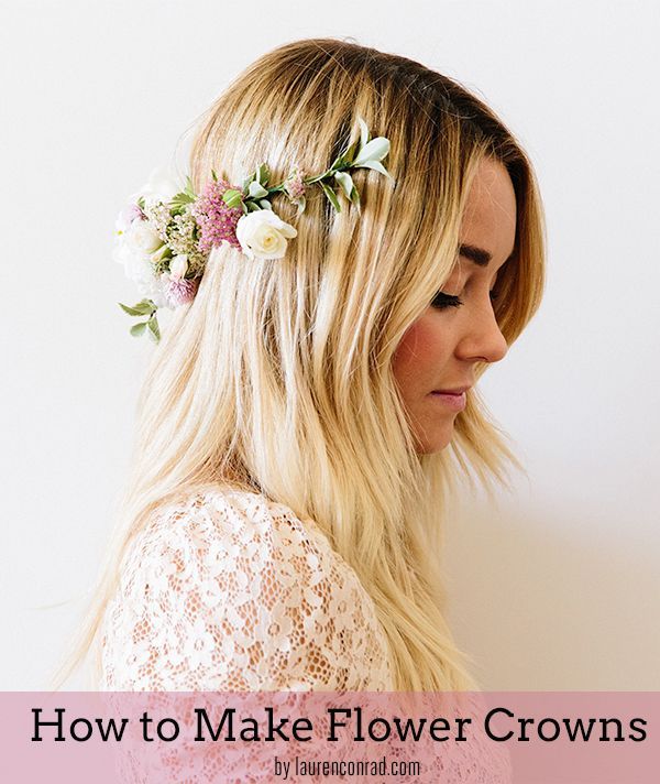 DIY: How to Make Flower Crowns - Lauren Conrad | Diy flower crown .