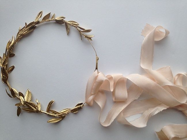 How to Make a Gold Leaf Crown | Fly Away Bride | Leaf crown, Gold .