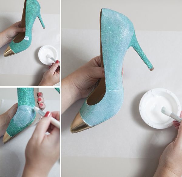 DIY | Glitter High Heels - Something Turquoise | Glitter diy, Diy .