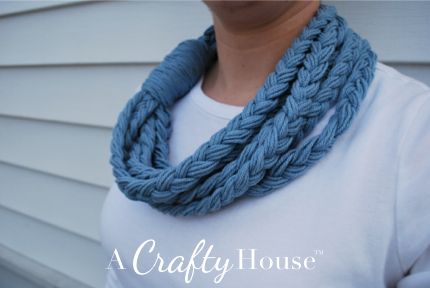 No-Knit Spring Cowl @ A Crafty House | Diy fashion, Scarf yarn .