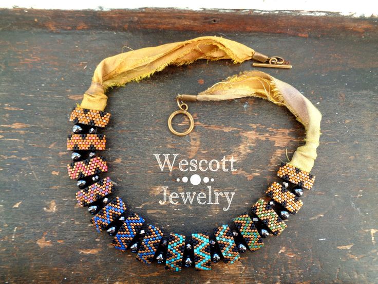 Wescott Jewelry - Rainbow Ombre Carrier Bead Necklace | Beaded .