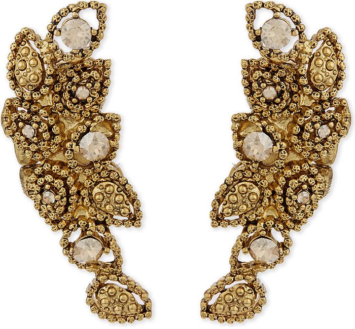 Oscar de la Renta Petal ear cuffs | Ear cuff, Swarovski crystal .