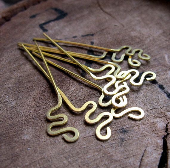 Decorative Headpins. Artisan Brass Head Pins 22 Gauge. Wire - Etsy .