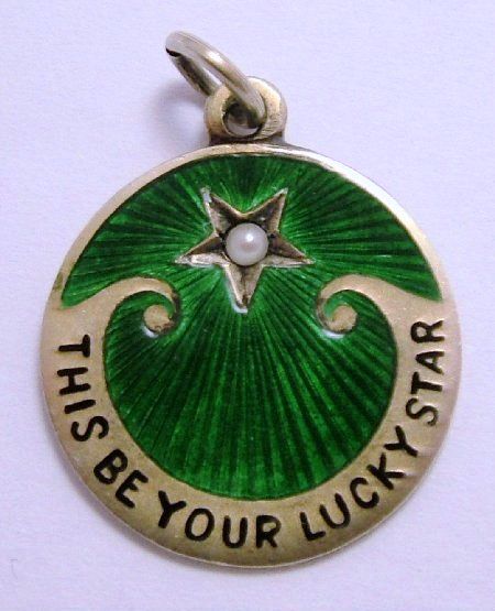 Silver & Guilloche Enamel This Be Your Lucky Star Charm | Cute .