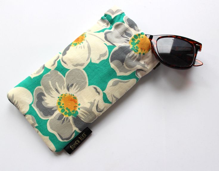 Vintage Floral Cotton Sunglasses Case. Retro Funky Flower - Etsy .