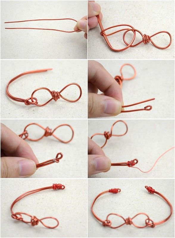 Infinity Wire Bracelet Making Instructions | Wire bracelet, Diy .