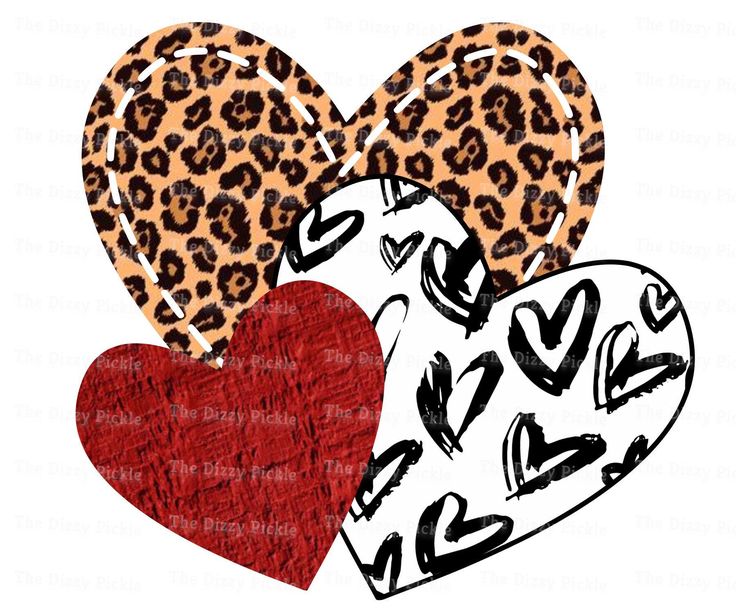 Heart Sublimation Design Hearts Leopard Heart Valentines - Etsy .