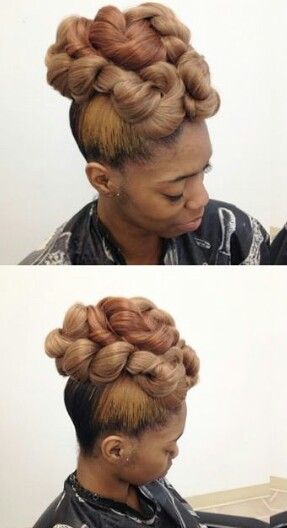 Knotted twist updo hairstyle | Natural hair braids, Natural hair .