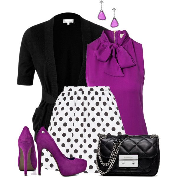 Black & Purple | Clothes, Fashion outfits, Fashi