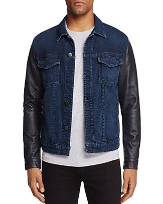 Leather Sleeved Denim Jacket – ferdesigns