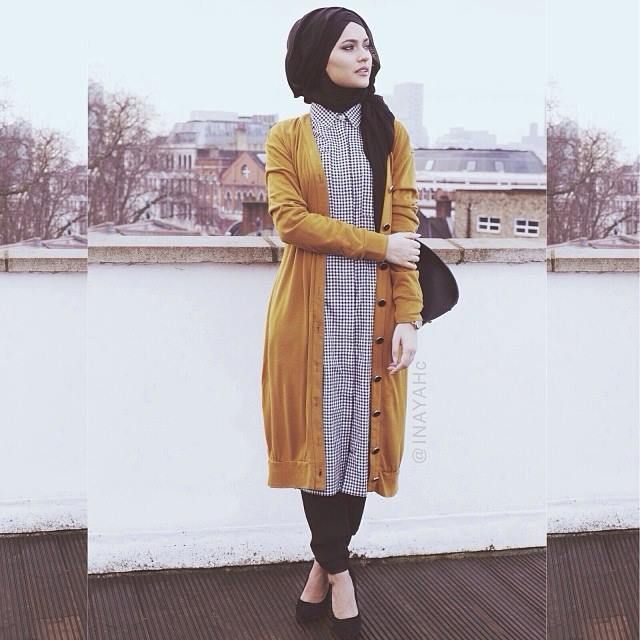 Hijab Winter Style-14 Stylish Winter Hijab Outfit Combinations .