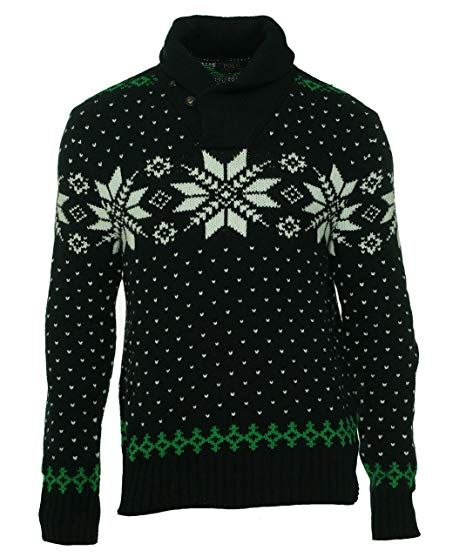 Polo Ralph Lauren Men's Snowflake Shawl-Collar Ski Sweater .