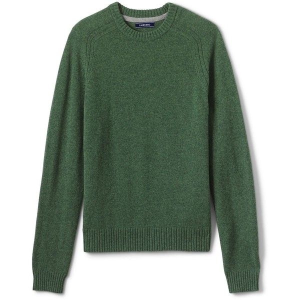 Lands' End Men's Tall Long Sleeve Lambswool Crewneck Sweater .