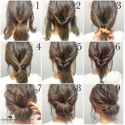 22 Stunningly Easy DIY Messy Buns | Coiffure facile, Coiffures .