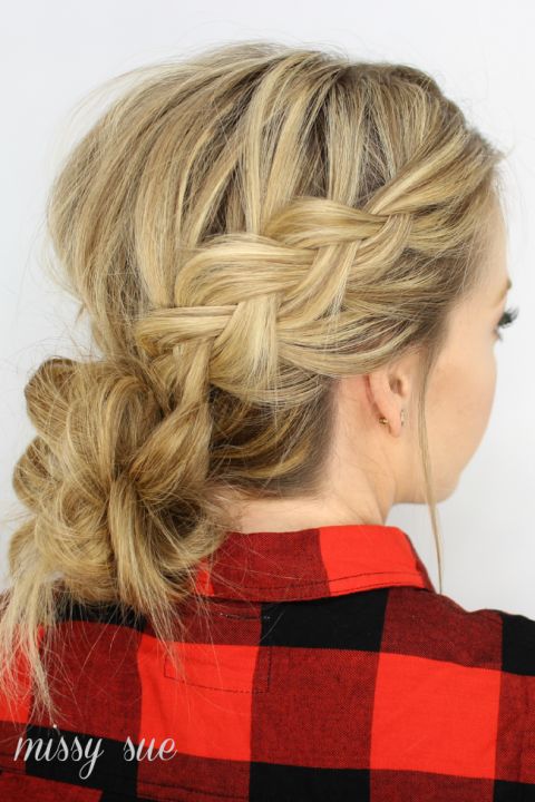 Dutch Braids and Low Messy Bun | French braid hairstyles, Long .