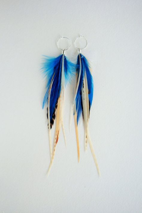 Boucles doreilles en plumes Shasta - Etsy France | Feather jewelry .