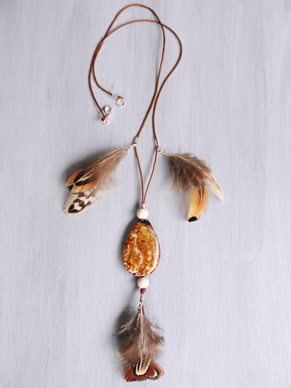 Real Pheasant Feather Necklace Feather Pendant Necklace - Etsy .