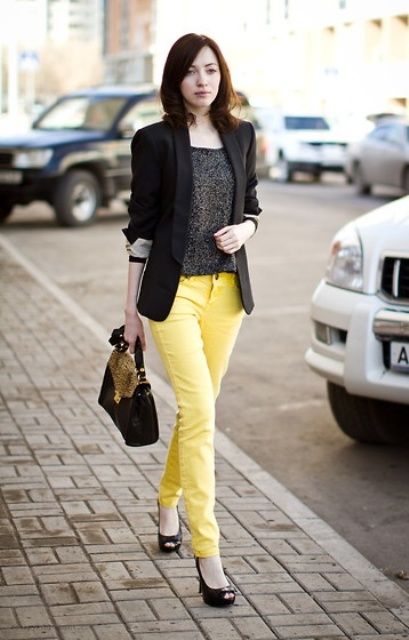 17 Bright Office Looks In Yellow Shades | Styleoholic | Yellow .