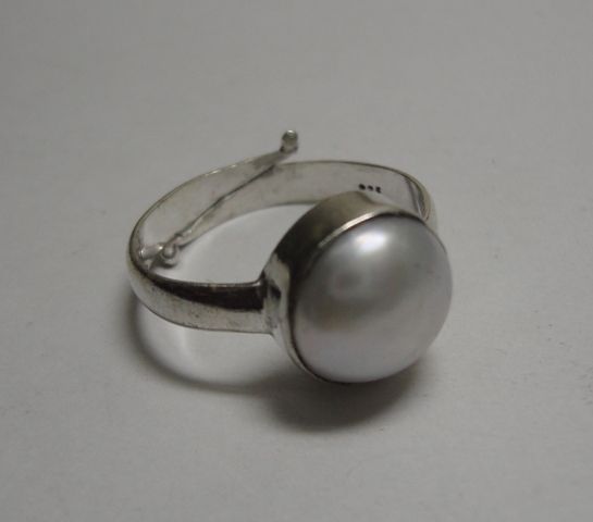 Sterling Silver Pearl Rings | Men Silver Pearl Rings | Finger .