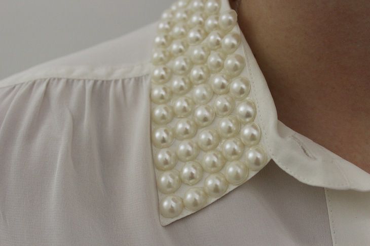 DIY: Pearl Stud Collar | Diy jewellery designs, Diy bracelet .