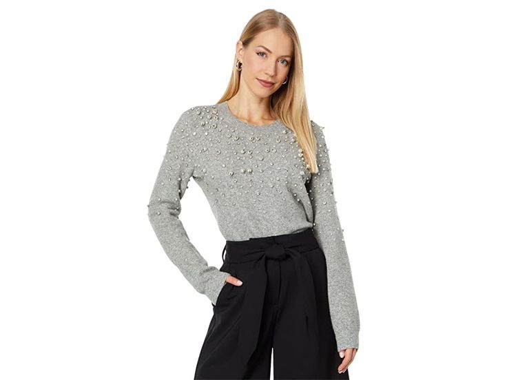 Kate Spade New York Pearl Rhinestone Embellished Sweater .