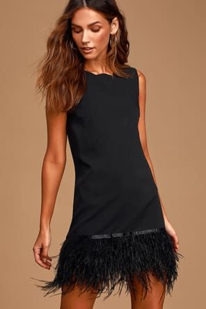 So Precious Black Rhinestone Swing Dress | Chic black dress .