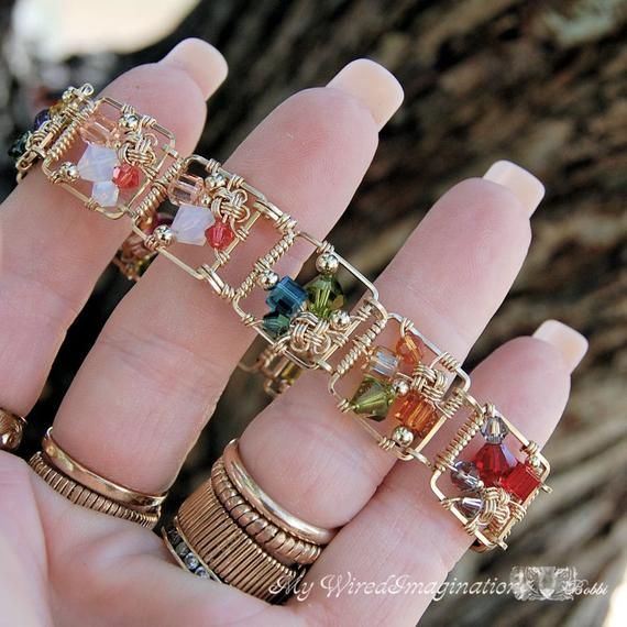 How to Make a Link Bracelet Story Teller Wire Wrap Bracelet - Etsy .