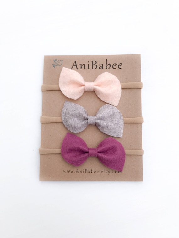 Baby Headband Baby Hair Bows Bow Headband Set Felt Hair - Et