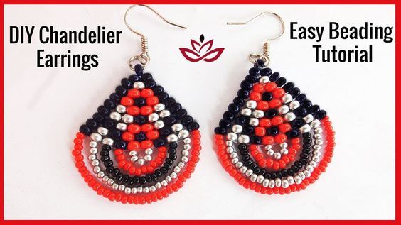 Beaded Chandelier Earrings - Brick Stitch Tutorial - YouTube .