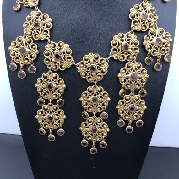 Rare GOLDETTE Bib Runway Statement Necklace 1960's - Etsy .