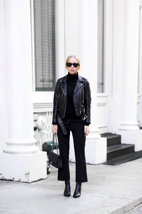 How to wear cropped leather pants? | Kick flare jeans, Flare jeans .