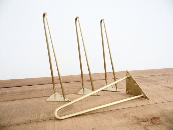 16 Brass Coffee Hairpin Table Legs Height 12 to - Etsy | Dining .